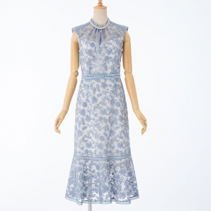 FRAY I.D フレイアイディー　 オーガンジー刺繍ドレス